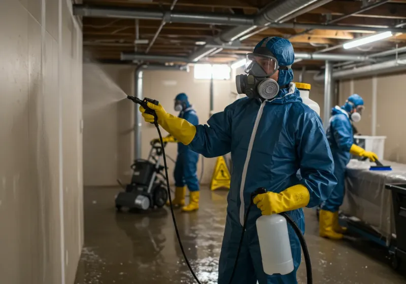 Basement Sanitization and Antimicrobial Treatment process in Honalo, HI